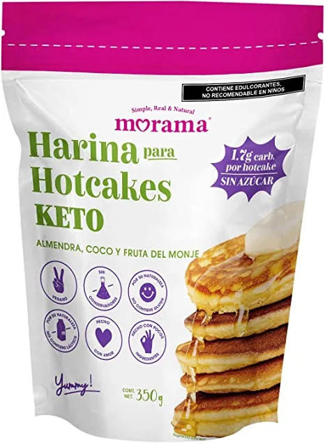 Morama, Harina Para Hotcakes Keto Hecha con Harina de Almendra y Coco - 350 g